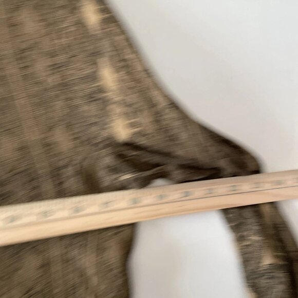 Pomodoro Womens Brown Gold Tapestry Style Print Silk Button Up Shirt Size 6 - Picture 6 of 8